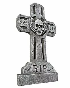 3 Ft Spooky Cross Tombstone -Halloween Store 01148287 b