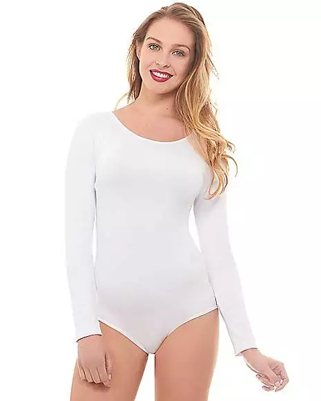 Long Sleeve White Bodysuit 3 Long Sleeve White Bodysuit