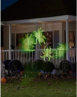 Whirl-A-Motion LED Green Spiders Projection Spot Light 12 Whirl-A-Motion LED Green Spiders Projection Spot Light -Halloween Store 01306455 e