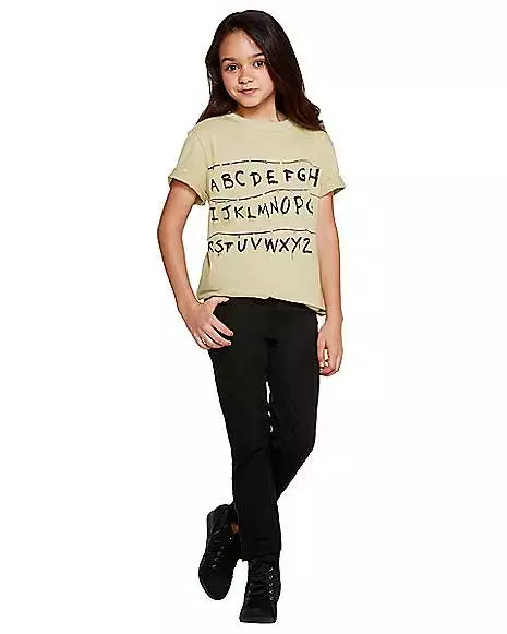 Kids Stranger Things Alphabet Wall T Shirt - Stranger Things 8 Kids Stranger Things Alphabet Wall T Shirt - Stranger Things - Image 6