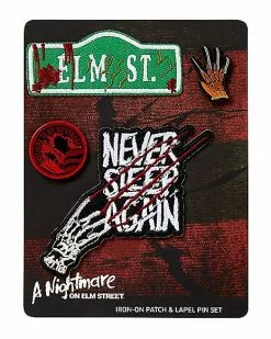 Freddy Krueger Pin And Patch Set - A Nightmare On Elm Street