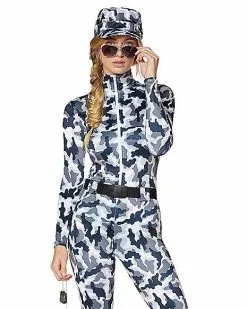 Adult Snow Camo Military Catsuit Costume -Halloween Store 01425115 c