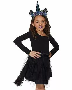 Kids Faux Fur Light-Up Unicorn Costume Kit -Halloween Store 01446905 c