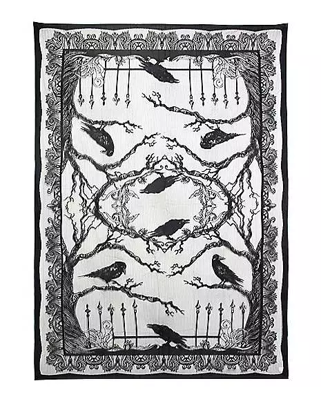 Dark Forest Raven Tablecloth 3 Dark Forest Raven Tablecloth