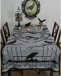 Dark Forest Raven Tablecloth 5 Dark Forest Raven Tablecloth -Halloween Store 01447507 b
