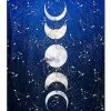 Tarot Moonphase Fleece Blanket 1 Tarot Moonphase Fleece Blanket -Halloween Store 01455914 a