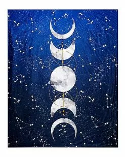 Tarot Moonphase Fleece Blanket