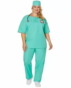 Adult ER Surgeon Plus Size Costume 11 Adult ER Surgeon Plus Size Costume -Halloween Store 01463249 d