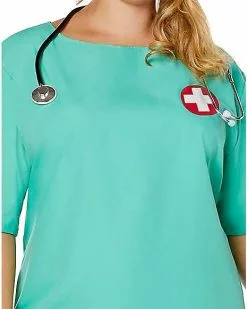 Adult ER Surgeon Plus Size Costume 13 Adult ER Surgeon Plus Size Costume -Halloween Store 01463249 f