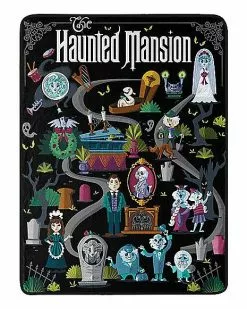 The Haunted Mansion Map Fleece Blanket - Disney