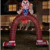 12 Ft LED Scary Clown Archway Inflatable Decoration -Halloween Store 01476605 a