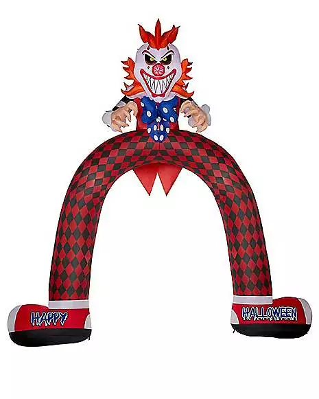 12 Ft LED Scary Clown Archway Inflatable Decoration 4 12 Ft LED Scary Clown Archway Inflatable Decoration - Image 2