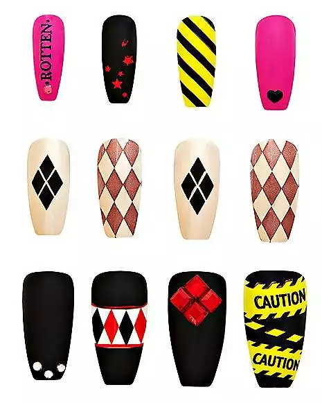 Harley Quinn Press On Nails - Birds Of Prey 3 Harley Quinn Press On Nails - Birds Of Prey