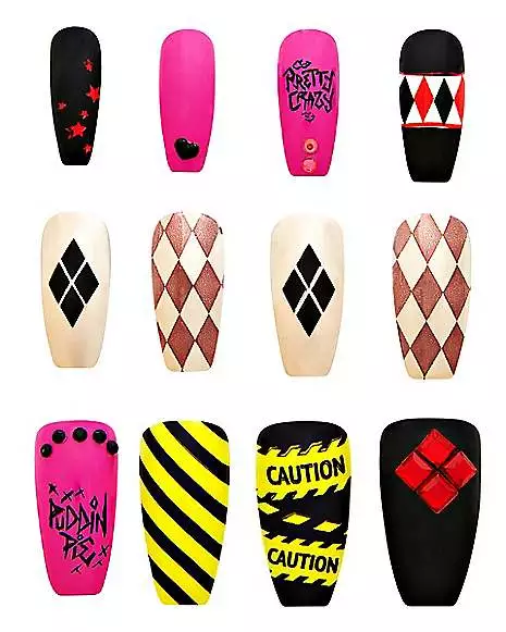 Harley Quinn Press On Nails - Birds Of Prey 4 Harley Quinn Press On Nails - Birds Of Prey - Image 2