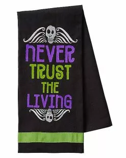 Never Trust The Living Dishtowels 2 Pack - Beetlejuice 7 Never Trust The Living Dishtowels 2 Pack - Beetlejuice -Halloween Store 01488014 c