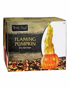 Light-Up Flaming Pumpkin - Trick 'r Treat -Halloween Store 01490200 e