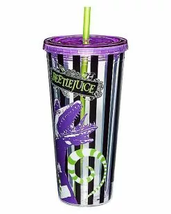 Beetlejuice Worm Tumbler 20 Oz. - Beetlejuice 7 Beetlejuice Worm Tumbler 20 Oz. - Beetlejuice -Halloween Store 01490457 c