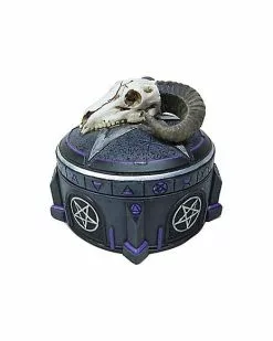 Mystical Arts Ram Skull Trinket Box -Halloween Store 01498252 c