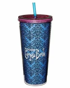 Living Marry The Dead Corpse Bride Cup With Straw - 20 Oz. -Halloween Store 01515535 b