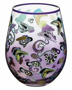 Purple Printed Stemless Glass 22 Oz. - Beetlejuice -Halloween Store 01517457 b