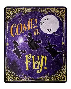 Come We Fly Fleece Blanket - Hocus Pocus