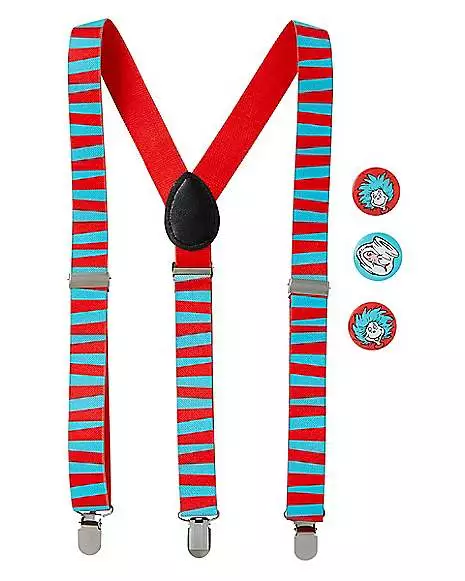 Thing 1 And Thing 2 Suspenders - Dr. Seuss 3 Thing 1 And Thing 2 Suspenders - Dr. Seuss