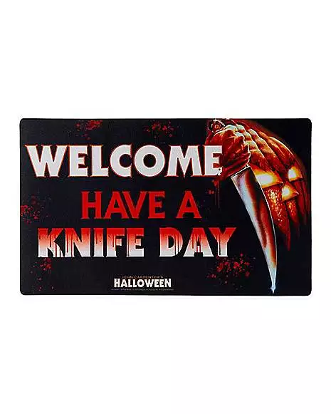 Michael Myers Have A Knife Day Doormat - Halloween 3 Michael Myers Have A Knife Day Doormat - Halloween