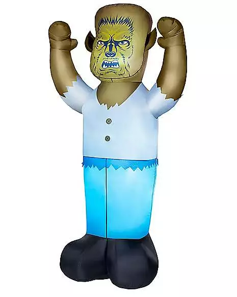 8 Ft Light-Up Wolfman Inflatable Decoration 4 8 Ft Light-Up Wolfman Inflatable Decoration - Image 2