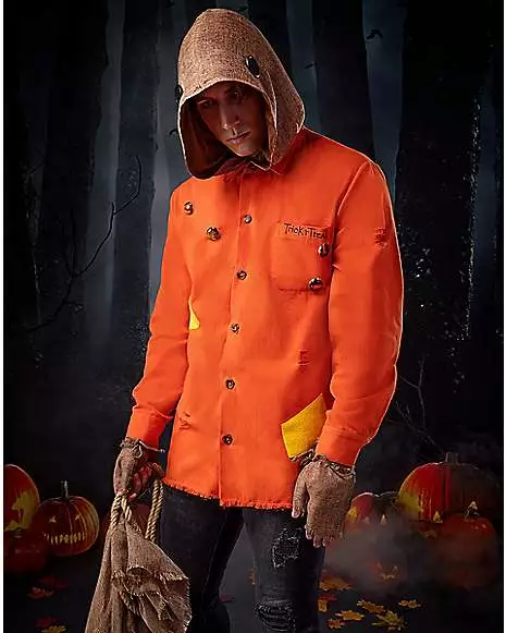 Sam Hooded Button-Up Shirt - Trick 'r Treat 3 Sam Hooded Button-Up Shirt - Trick 'r Treat