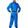 Adult Blue NASA Jumpsuit Costume 2 Adult Blue NASA Jumpsuit Costume -Halloween Store 01551795 a