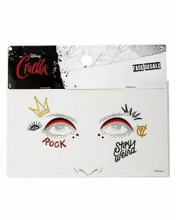Cruella Face Decals - Disney Cruella -Halloween Store 01552801 c