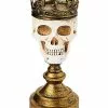 Crowned Skull Candle Holder 1 Crowned Skull Candle Holder -Halloween Store 01564491 a