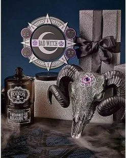 Spinning Bad Witch Good Witch Tabletop Sign -Halloween Store 01564756 d