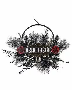 Gothic Noir Dead Inside Wreath