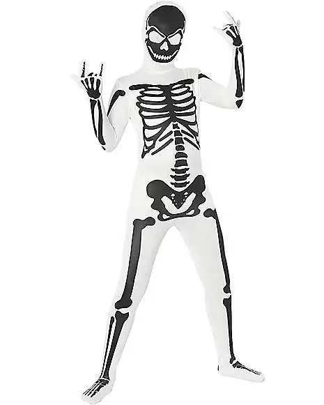 Black And White Skeleton Skin Suit Costume 3 Black And White Skeleton Skin Suit Costume