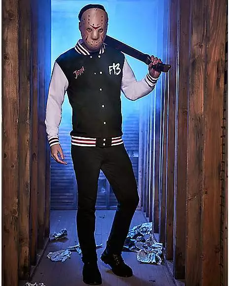 Adult Jason Voorhees Varsity Jacket - Friday The 13th 3 Adult Jason Voorhees Varsity Jacket - Friday The 13th