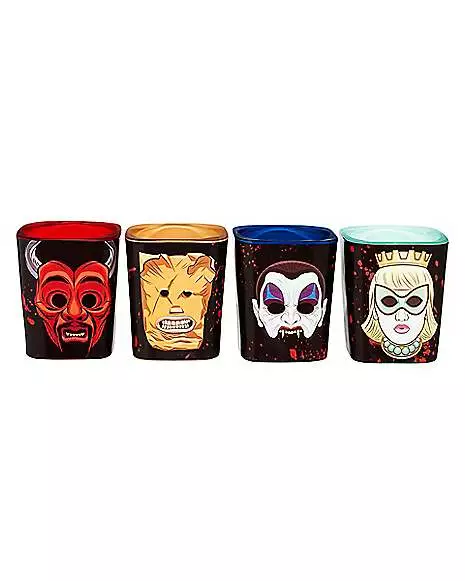 Trick 'r Treat Mini Glass Set 2 Oz. - 4 Pack 3 Trick 'r Treat Mini Glass Set 2 Oz. - 4 Pack