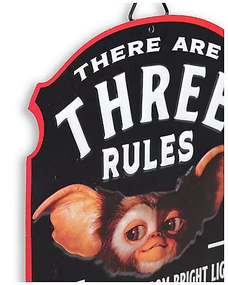 Three Rules Gizmo Sign - Gremlins 6 Three Rules Gizmo Sign - Gremlins - Image 4