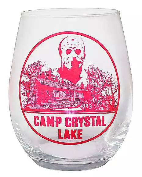 Camp Crystal Lake Stemless Glass - Friday The 13th 3 Camp Crystal Lake Stemless Glass - Friday The 13th