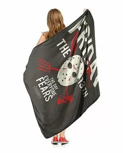 Camp Crystal Lake Fleece Blanket - Friday The 13th 7 Camp Crystal Lake Fleece Blanket - Friday The 13th -Halloween Store 01594126 c