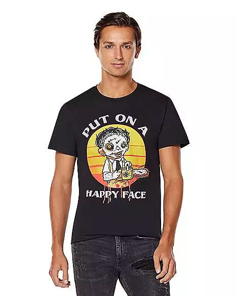 Happy Leatherface T Shirt - Texas Chainsaw Massacre 3 Happy Leatherface T Shirt - Texas Chainsaw Massacre