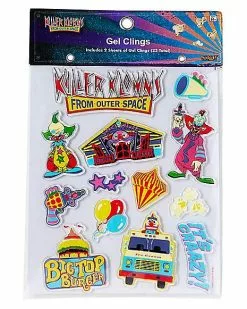 Killer Klowns From Outer Space Gel Clings - 2 Pack -Halloween Store 01598283 d