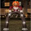 12 Ft Light-Up Pumpkin Scarecrow Inflatable Archway 1 12 Ft Light-Up Pumpkin Scarecrow Inflatable Archway -Halloween Store 01602218 a