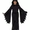 Kids Hooded Black Robe Costume 1 Kids Hooded Black Robe Costume -Halloween Store 01602622 a