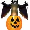 6 Ft Light-Up Ghost Face Inflatable -Halloween Store 01603679 a