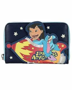 Loungefly Glow In The Dark Space Adventure Zip Wallet - Lilo & Stitch