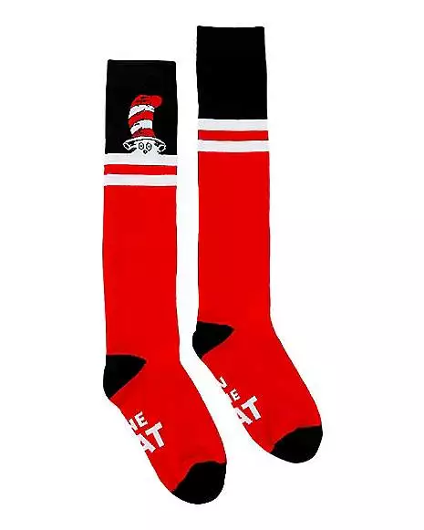 Red Cat In The Hat Knee High Socks – Dr. Seuss 3 Red Cat In The Hat Knee High Socks – Dr. Seuss